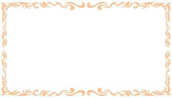 a square frame with orange and white swirls vector
