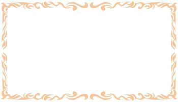 a square frame with orange and white swirls vector