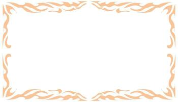 a frame with orange and white flowers on it vector