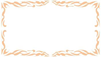 a frame with orange and white flowers on it vector