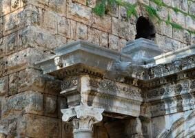 Hadrian's Gate, Antalya landmark. Ancient construction of the Gate of Hadrian photo