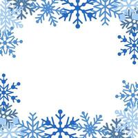 snowflakes frame background vector