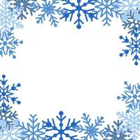 snowflakes frame background vector