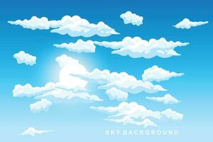 Sky Cloud Background Design Illustration Template Vector Decor Banner And Poster