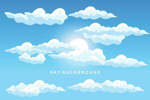 Sky Cloud Background Design Illustration Template Vector Decor Banner And Poster