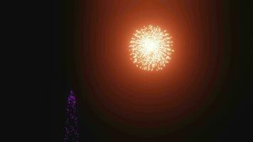 colorful fireworks in night sky video