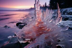 ai generado hielo esculturas - generativo ai foto