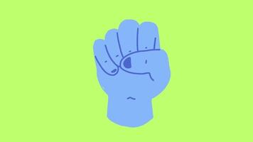 2d animated hand video