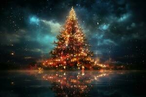 AI generated Christmas Trees - Generative AI photo
