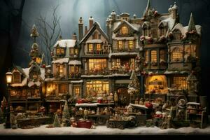 AI generated Christmas Village Displays - Generative AI photo