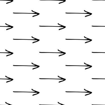 Seamless pattern with doodle arrows
