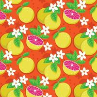 Vector Illustration of pink grape fruits fabric