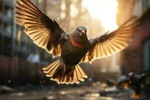 ai generado invierno aves en vuelo - generativo ai foto