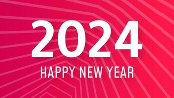 2024 Happy New Year on colorful background vector