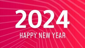 2024 Happy New Year on colorful background vector