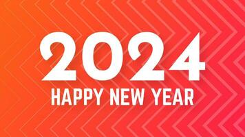 2024 Happy New Year on colorful background vector