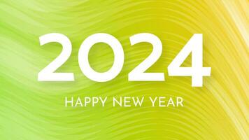 2024 Happy New Year on colorful background vector