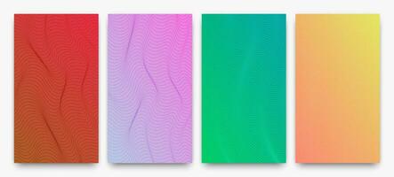 Set of halftone gradient backgrounds with dots vector