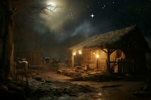 AI generated Manger Scenes - Generative AI photo