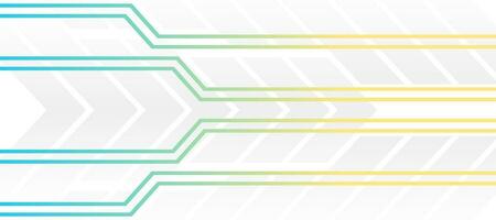 techno arrow with lines geometric green gradient design background vector
