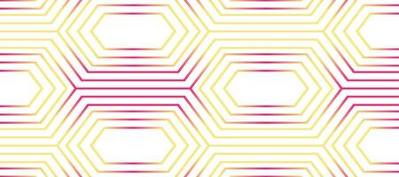 techno hexagon lines geometric orange gradient design background vector