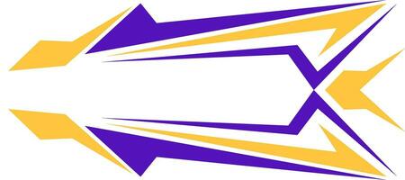 yellow and violet speed racing car livery sticker design  background vector