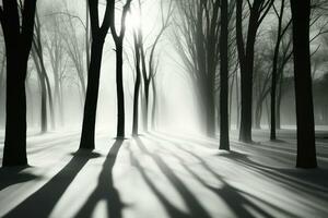 AI generated Winter Shadows - Generative AI photo