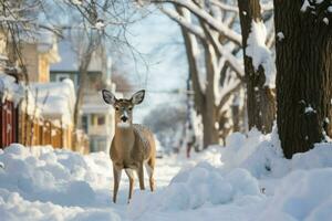 ai generado fauna silvestre en invierno - generativo ai foto