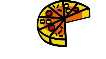 2d geanimeerd pizza video