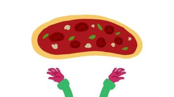 2d animated pizza video