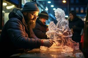 AI generated Ice Sculpture Artists - Generative AI photo