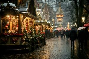 AI generated Christmas Markets - Generative AI photo