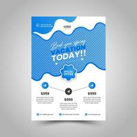 Travel flyer template with abstract background and modern layout use for business profile,Travel Flyer template design. Winter party flyer design, tour flyer template. vector