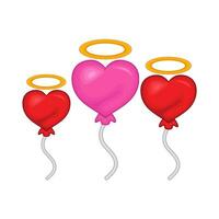 love balloon angel illustration vector