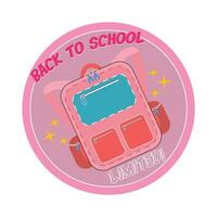 backpack back to school promotion illustration vector