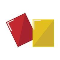 red with yellow card soccer illustration vector