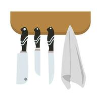 knife with mop hanging illustration vector