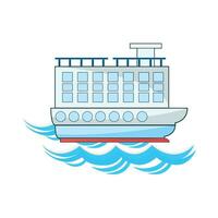 cruise ship in sea illustration vector