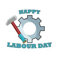 hammer with setting labour day illustration vector