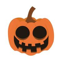 pumpkin halloween character scarry illustration vector