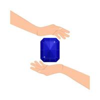 diamond jewellery  in hand illustration vector