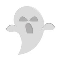 ghost white fly illustration vector