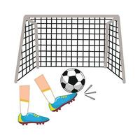 futsal with goal net illustration vector