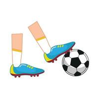 playing football  illustration vector