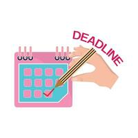deadline  calendar illustration vector