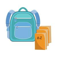 book with backpack school illustration vector