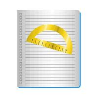 ruler in book illustration vector