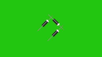 Brücke Gleichrichter Verbindung. Diode Diagramm erklärt auf das Grün Bildschirm video