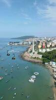 Aerial view of cable car on Phu Quoc island, Vietnam video