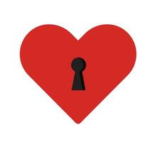 heart with keyhole vector illustration